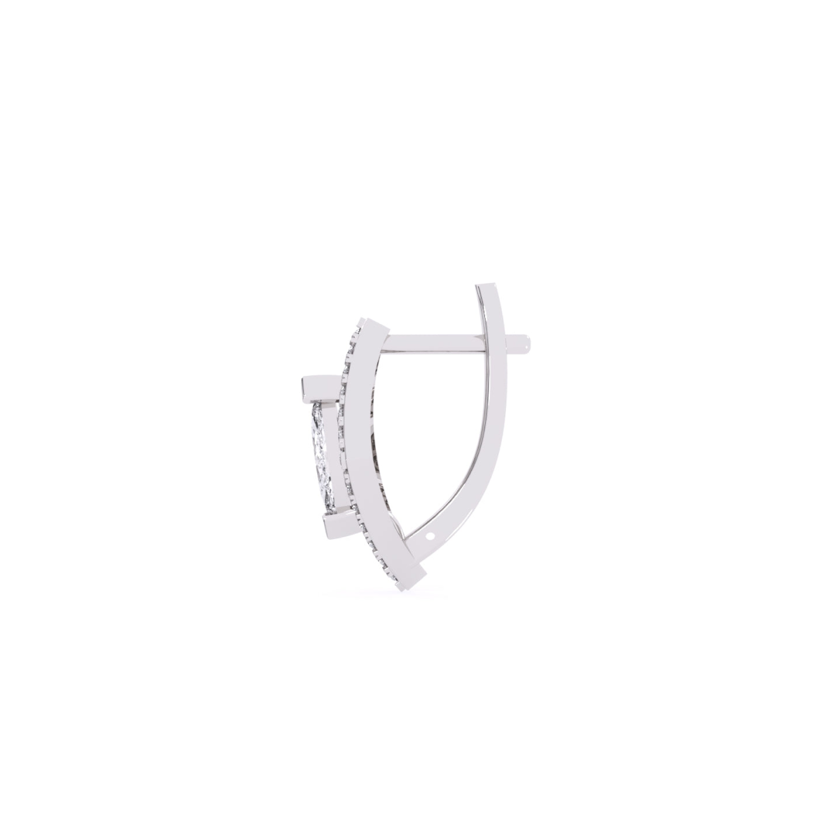 Marquise Halo Stud Bali Diamond Earrings
